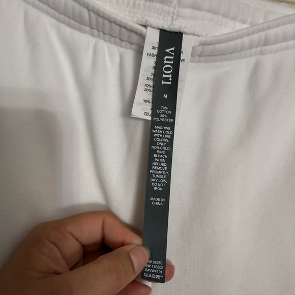 Vuori Women's Sedona Straight Leg Sweatpant White Track Pants size medium - Picture 10 of 13